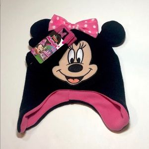 2/$20 NWT Minnie Mouse Winter Hat/Mittens One Size